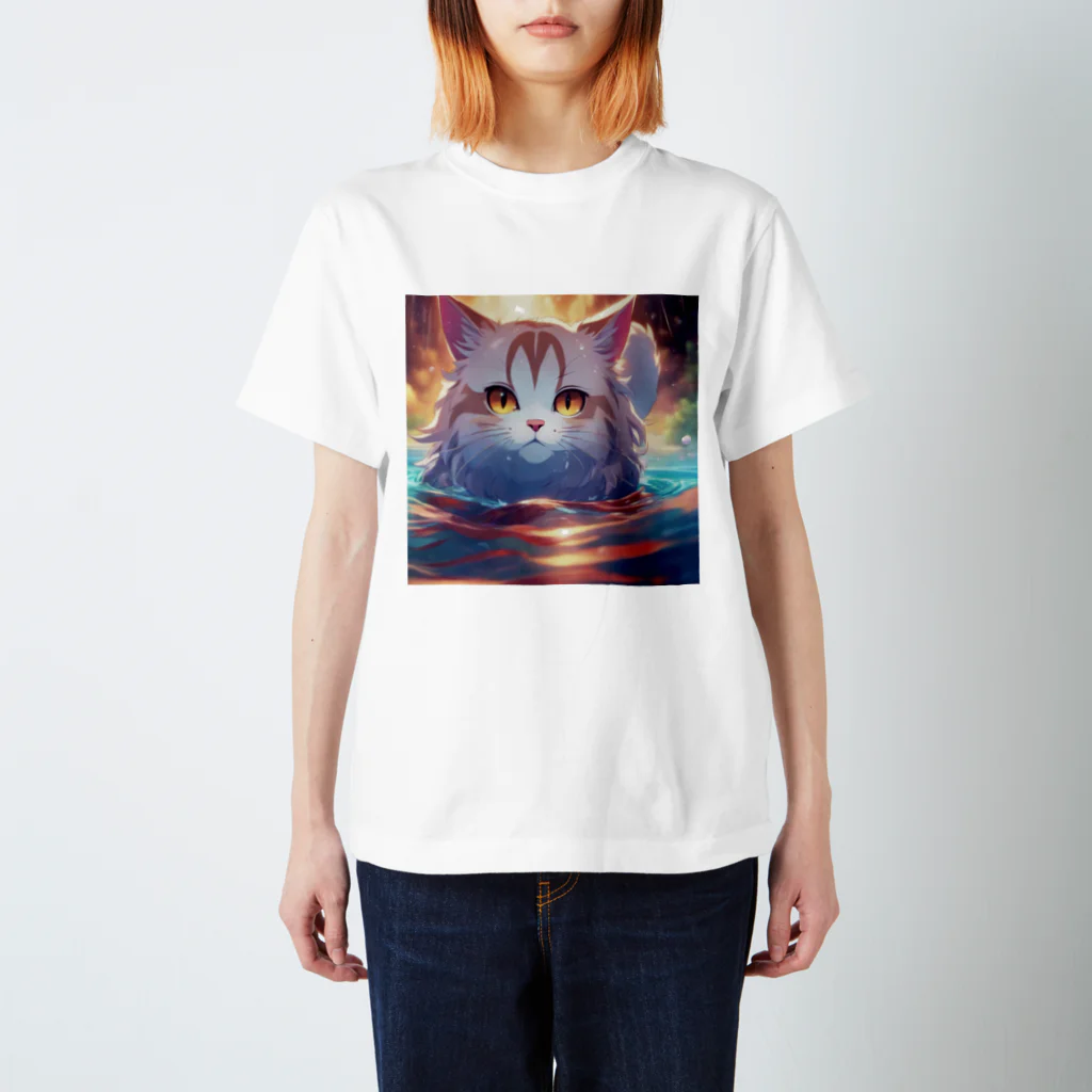 raimskの泳ぐ猫 スタンダードTシャツ