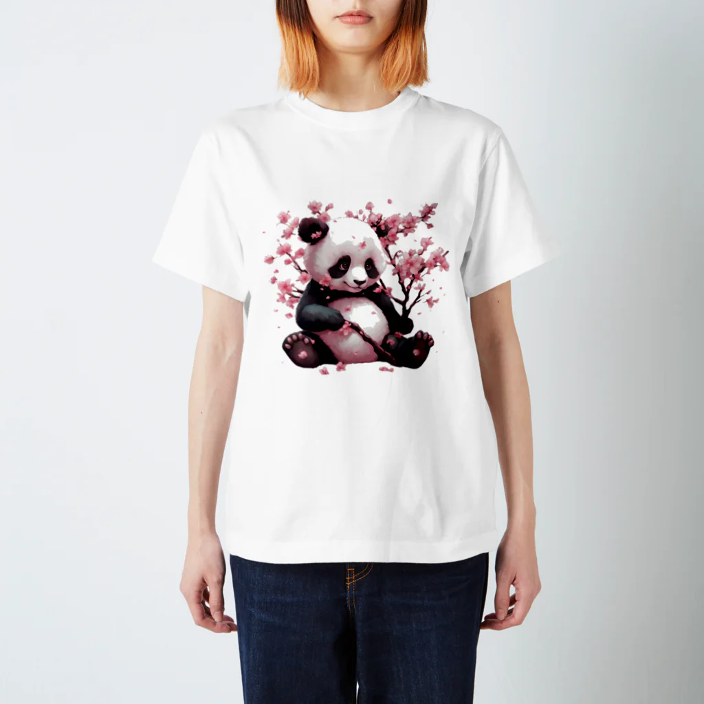 waterpandaのパンダと桜 Regular Fit T-Shirt