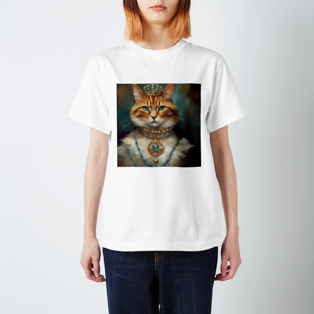 esmeralda64のパライバトルマリンの瞳の猫 スタンダードTシャツ