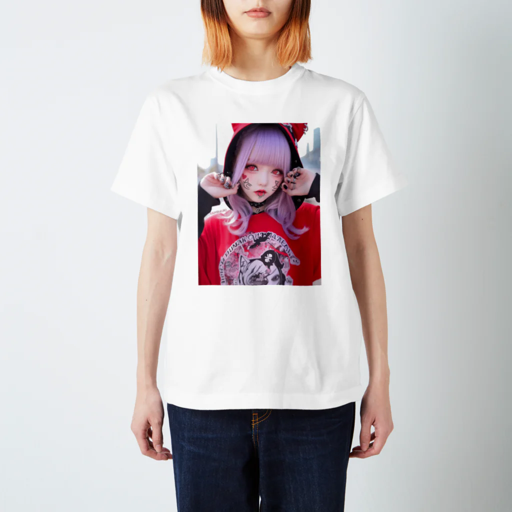 KAMIBUKROの鬼かわいい美女 スタンダードTシャツ