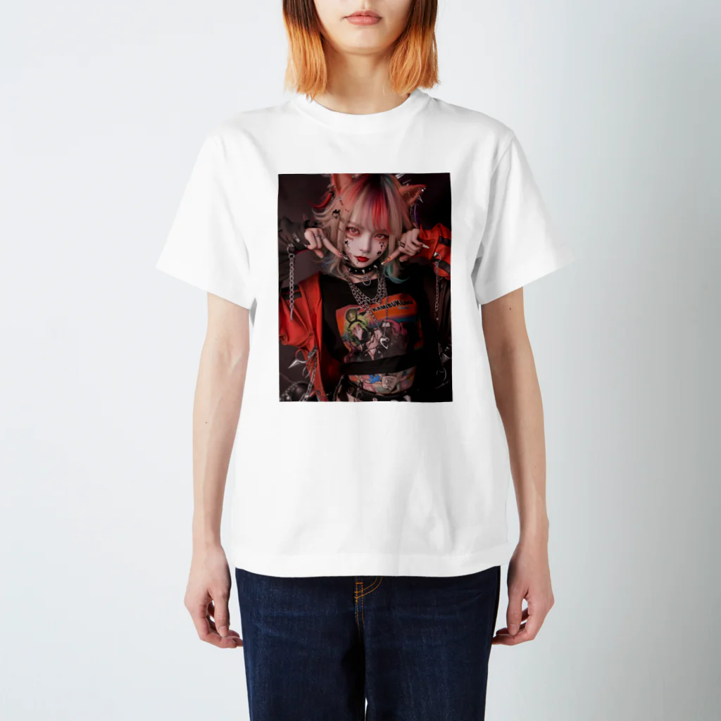 KAMIBUKROの鬼かわいい獣耳美女 Regular Fit T-Shirt