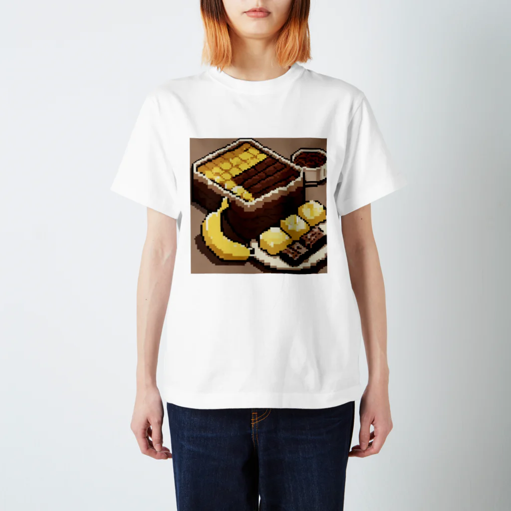 kawaiidoubututatiのチョコレートとバナナのデザートチャーハン スタンダードTシャツ