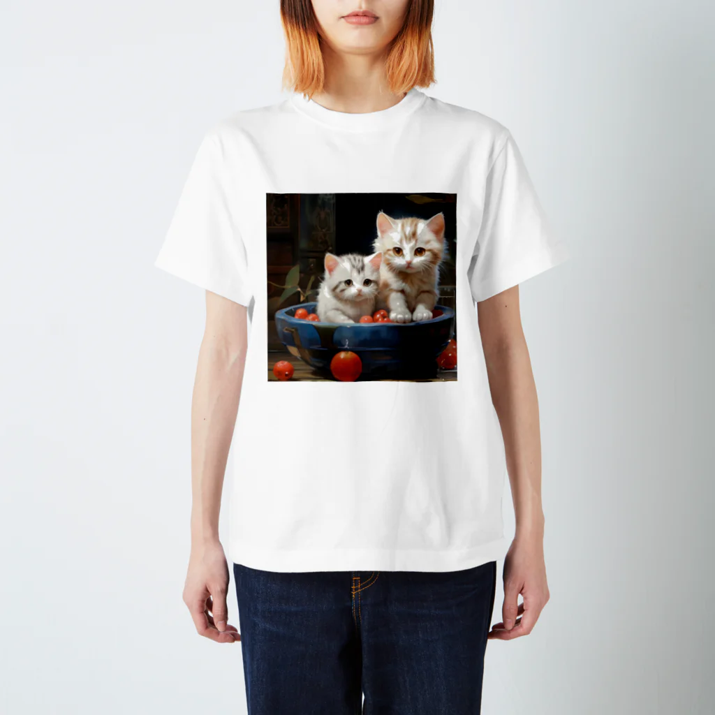 恥ずかしがり屋のねこショップのい スタンダードTシャツ