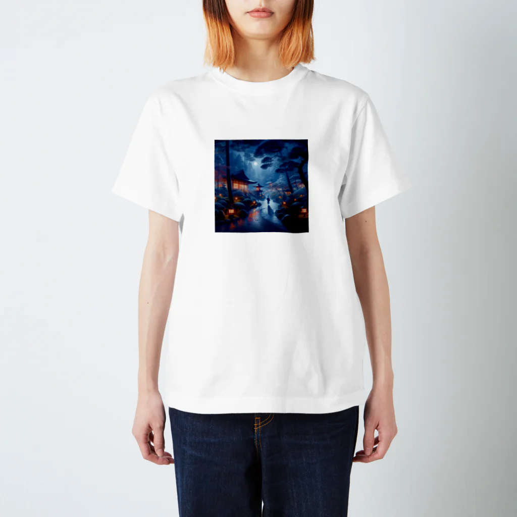 GRAPHLABOの月明りの京都 Regular Fit T-Shirt