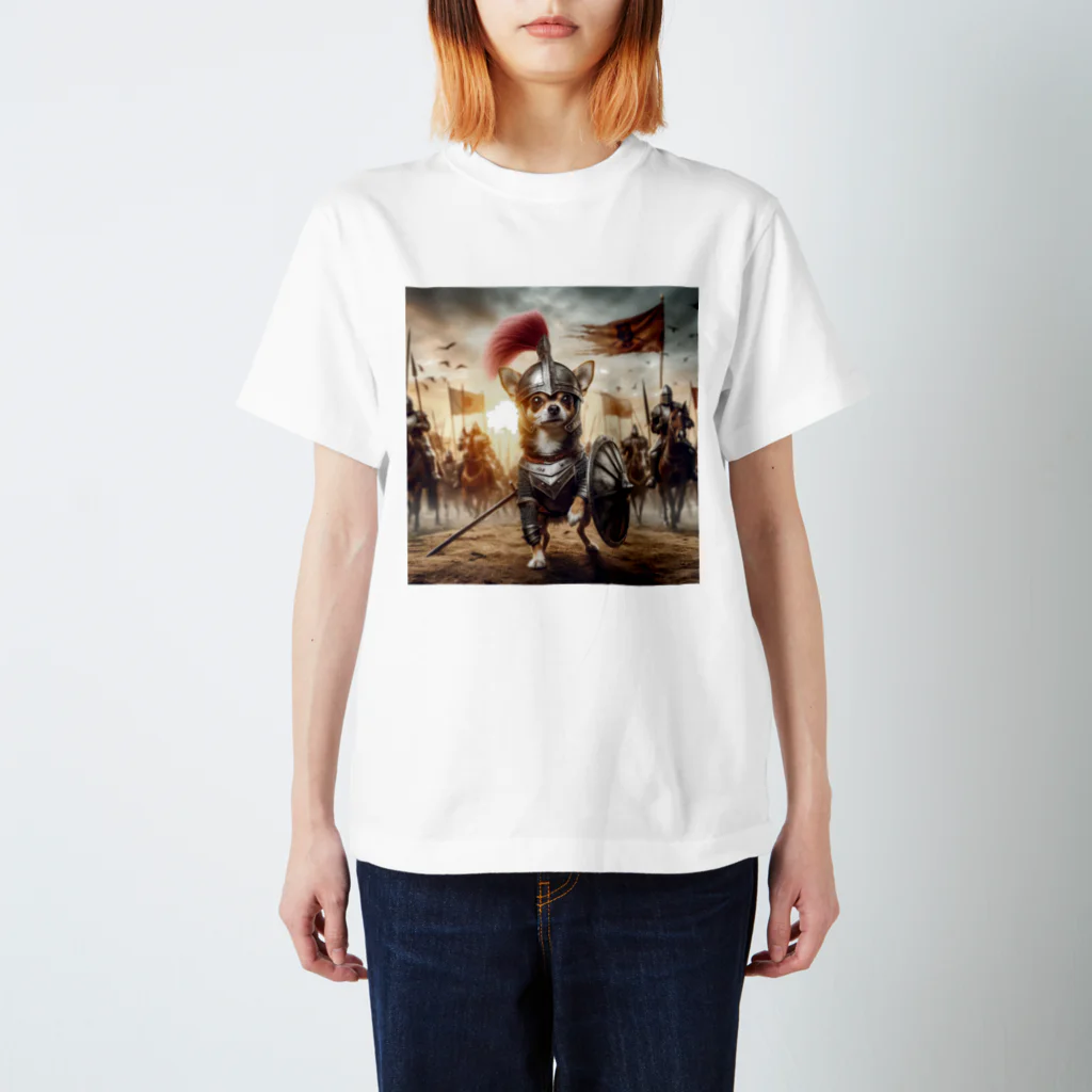 チワワンSHOPの中世で戦うチワワ スタンダードTシャツ