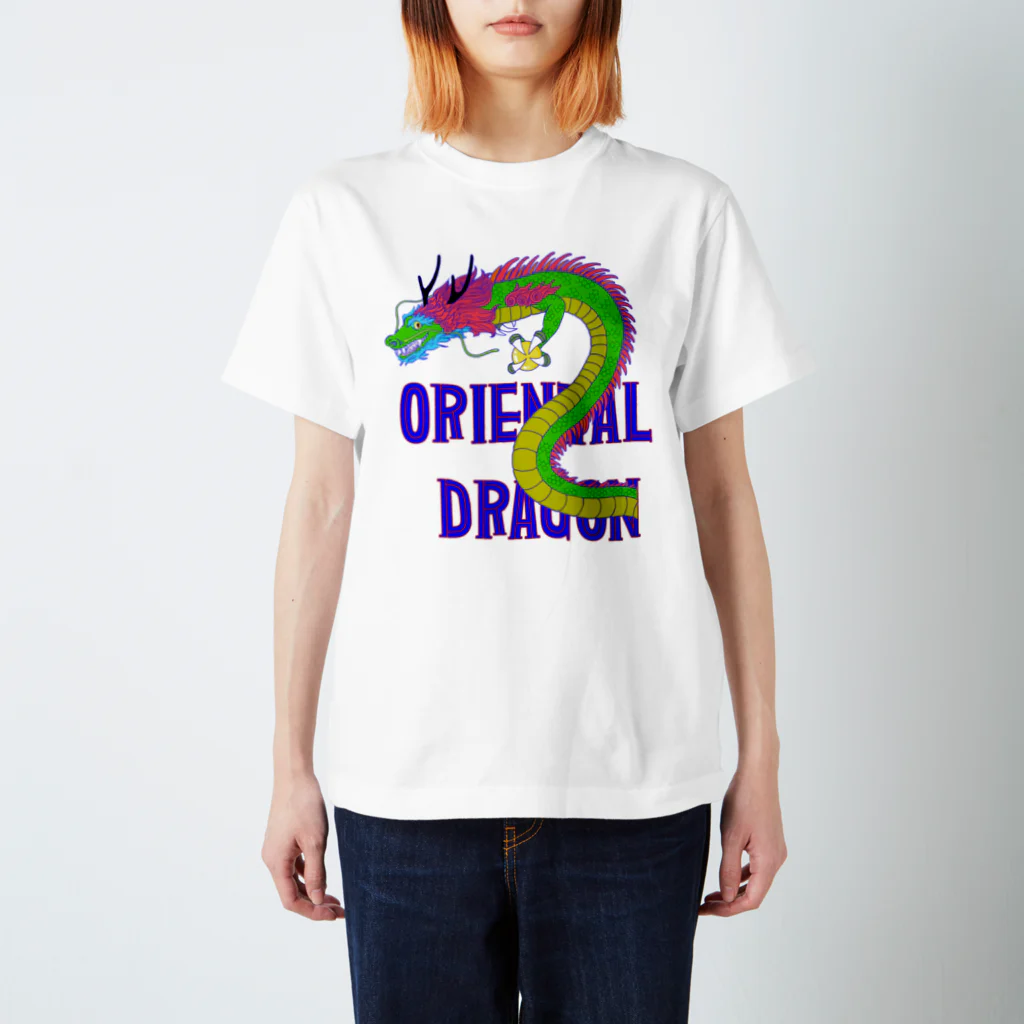 LalaHangeulのORIENTAL DRAGON（龍）英字バージョン スタンダードTシャツ