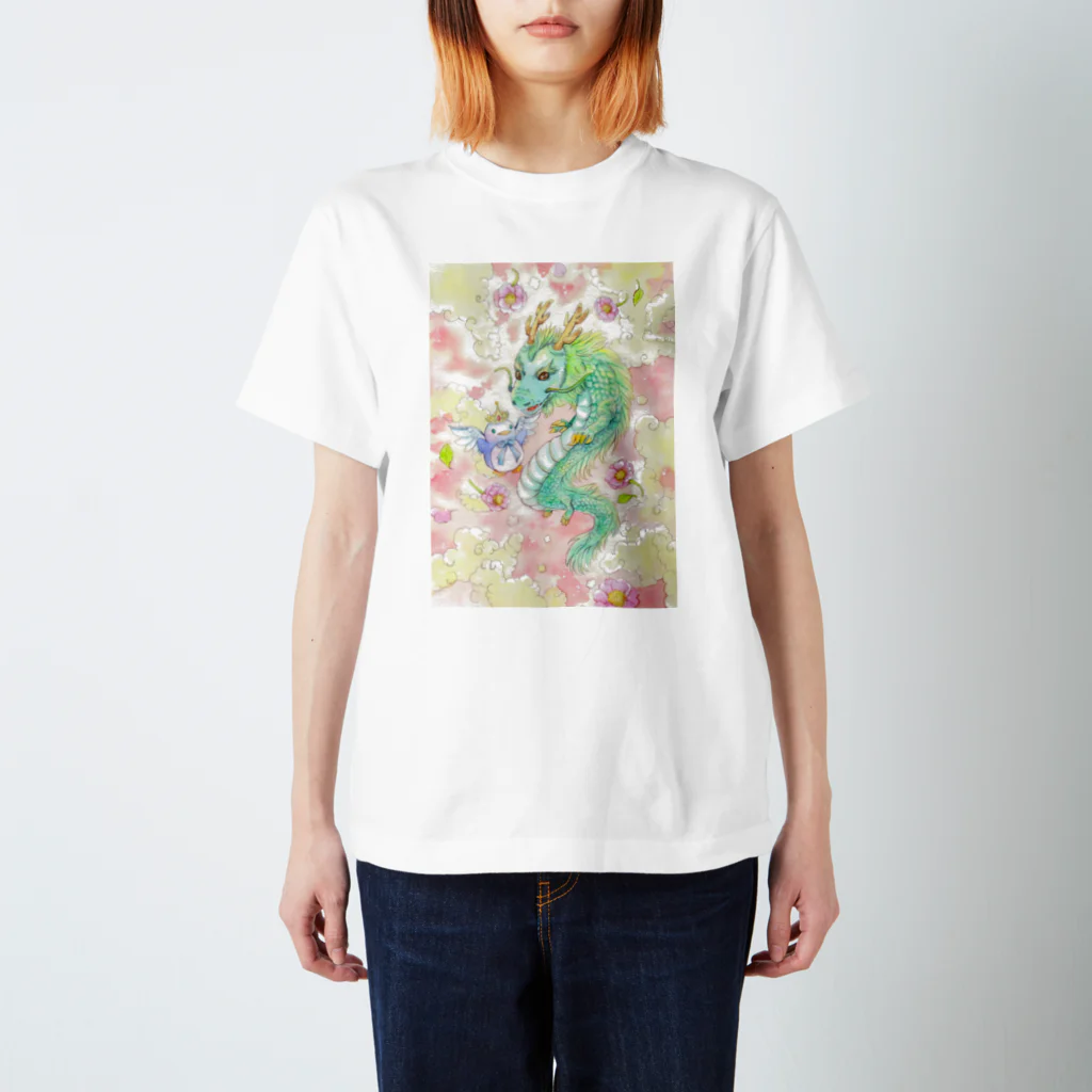 Akariya Manamiのペンギン＆龍 Regular Fit T-Shirt