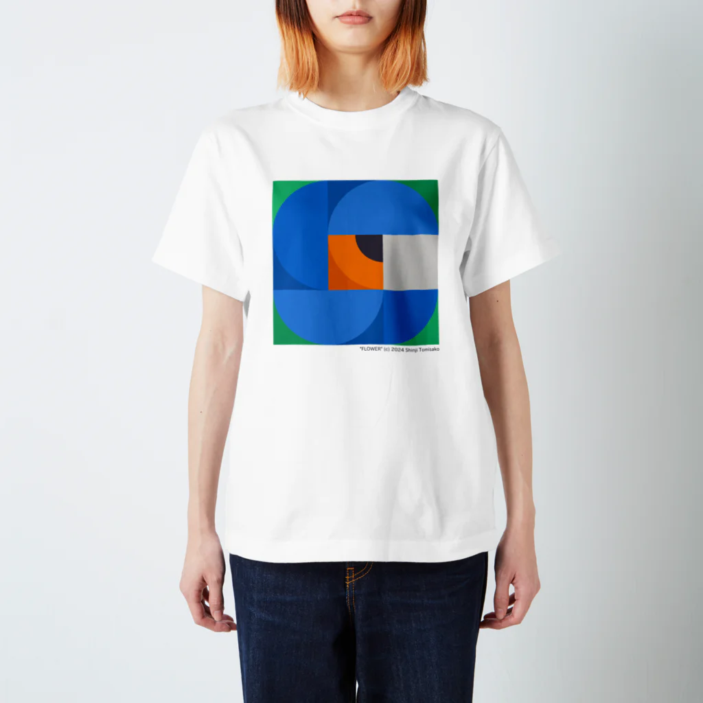 MFSFの"Flower" c-blue スタンダードTシャツ