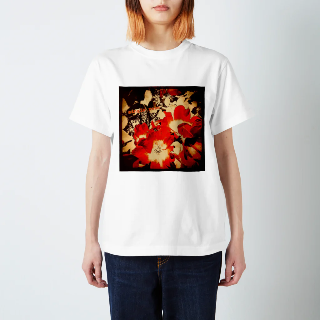 magnoliaのmagnolia_graphic  single rose_grange Regular Fit T-Shirt