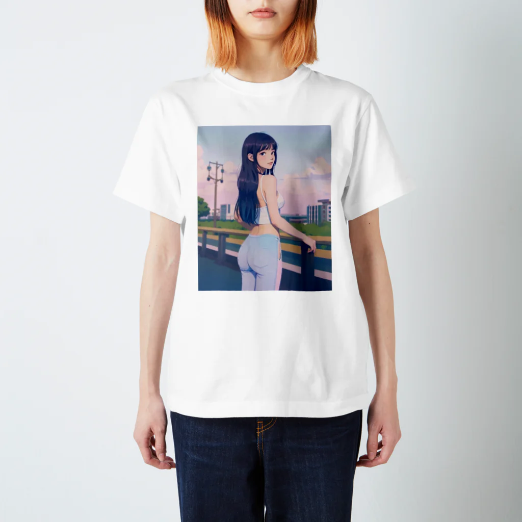 Sawadadaのランニング中の女性 Regular Fit T-Shirt