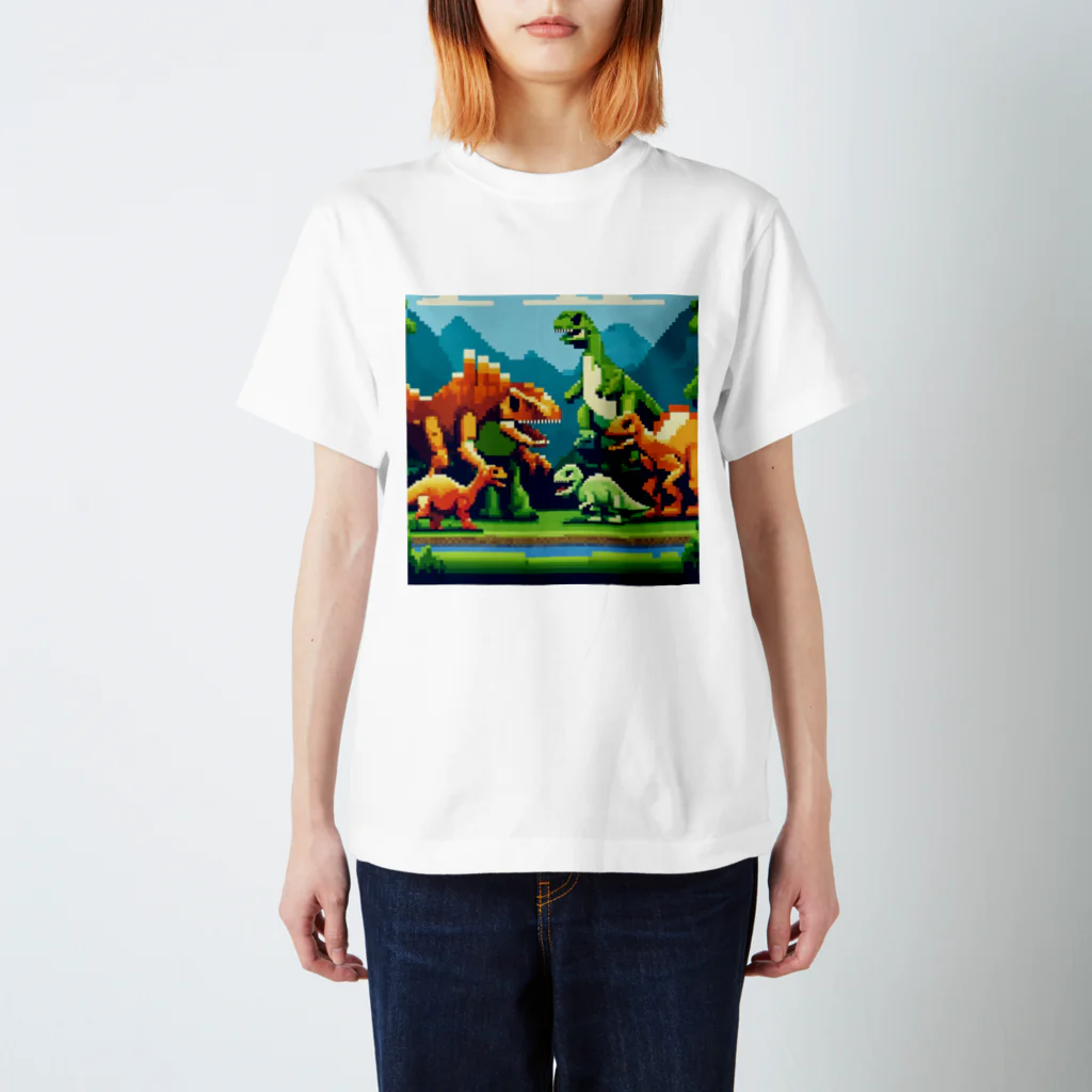 HIROMIROSHIROのキョウリュウ君の家族 Regular Fit T-Shirt