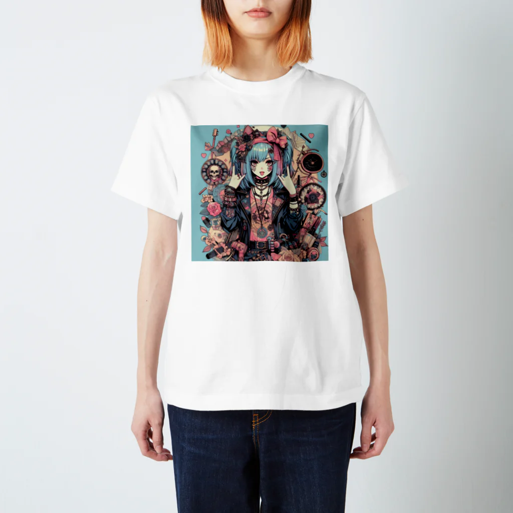 mokkongのパンク少女 スタンダードTシャツ