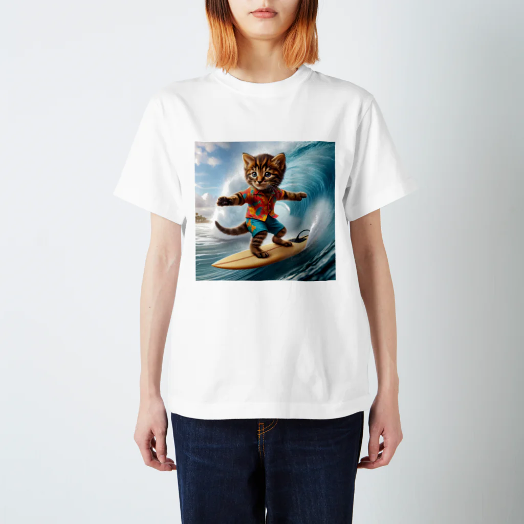 子猫のマイク・mikeの部屋のmikeナンバー5 スタンダードTシャツ