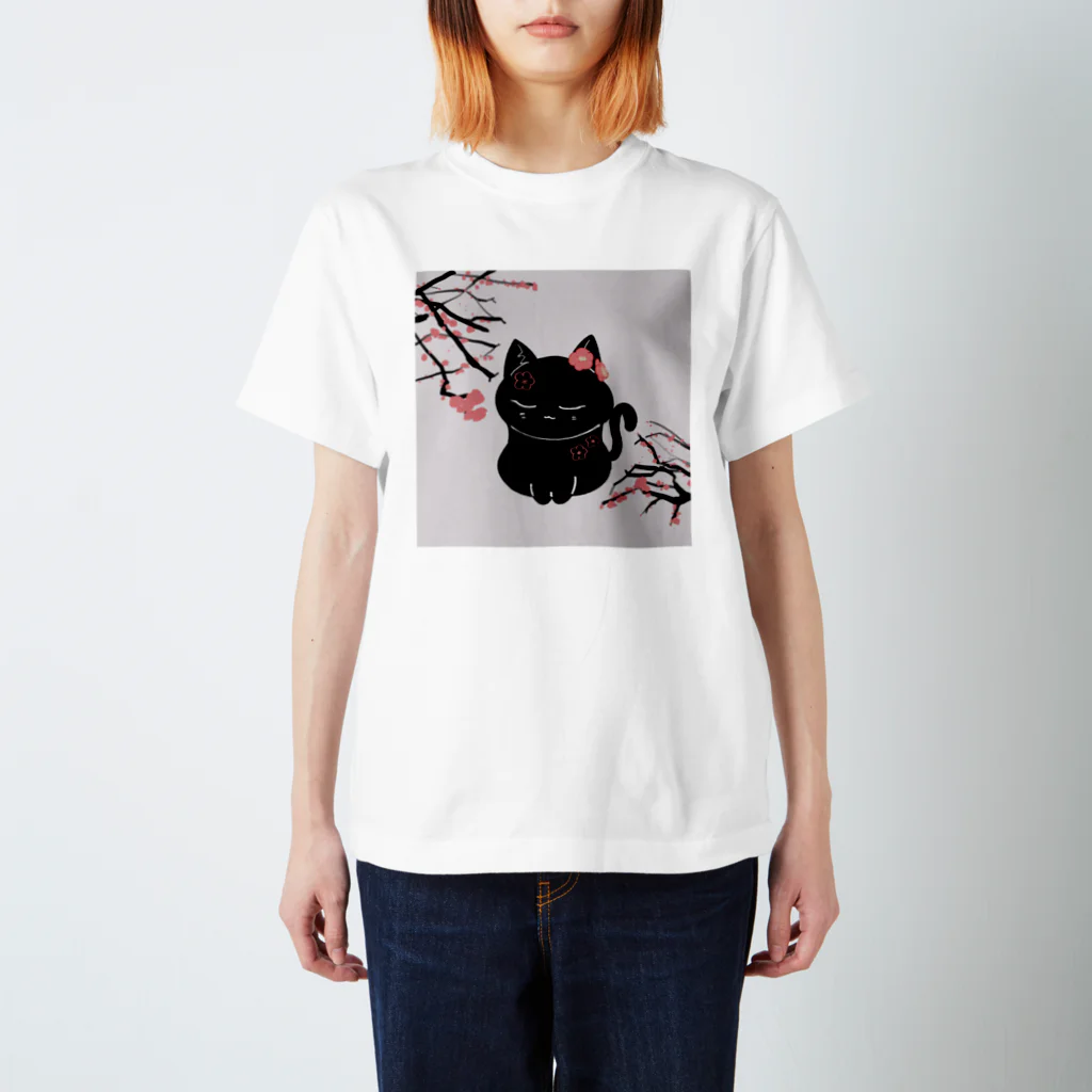 いろはにゃんこ堂の四季猫さん（梅） スタンダードTシャツ