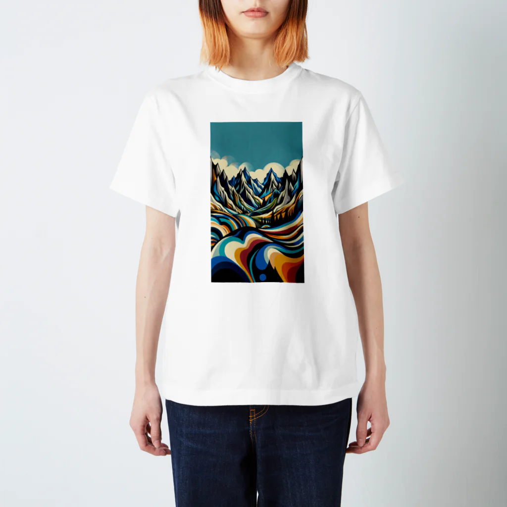 sukoyaの山脈のリズム Regular Fit T-Shirt