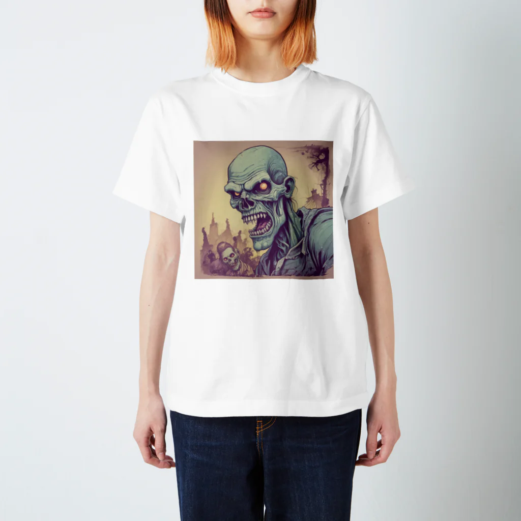 saitou1x4のホラー　ゾンビ１ スタンダードTシャツ