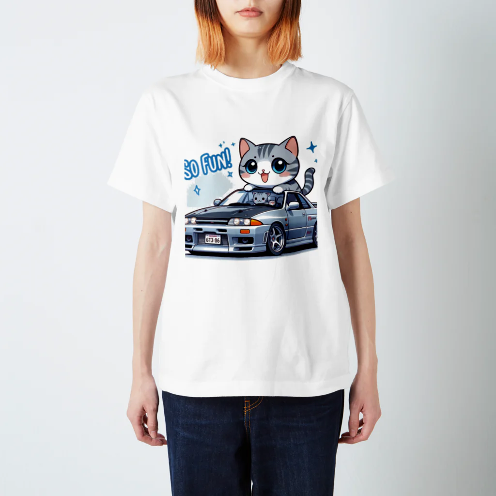 takkun0328のGT-Rと猫の夢のコラボ！ Regular Fit T-Shirt