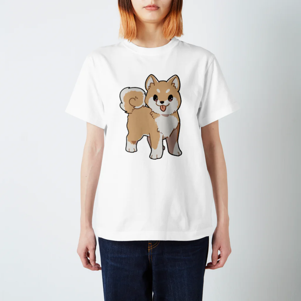 CAPE ONLINE SUZURI店の柴犬（ゆるめのいぬずかん） スタンダードTシャツ