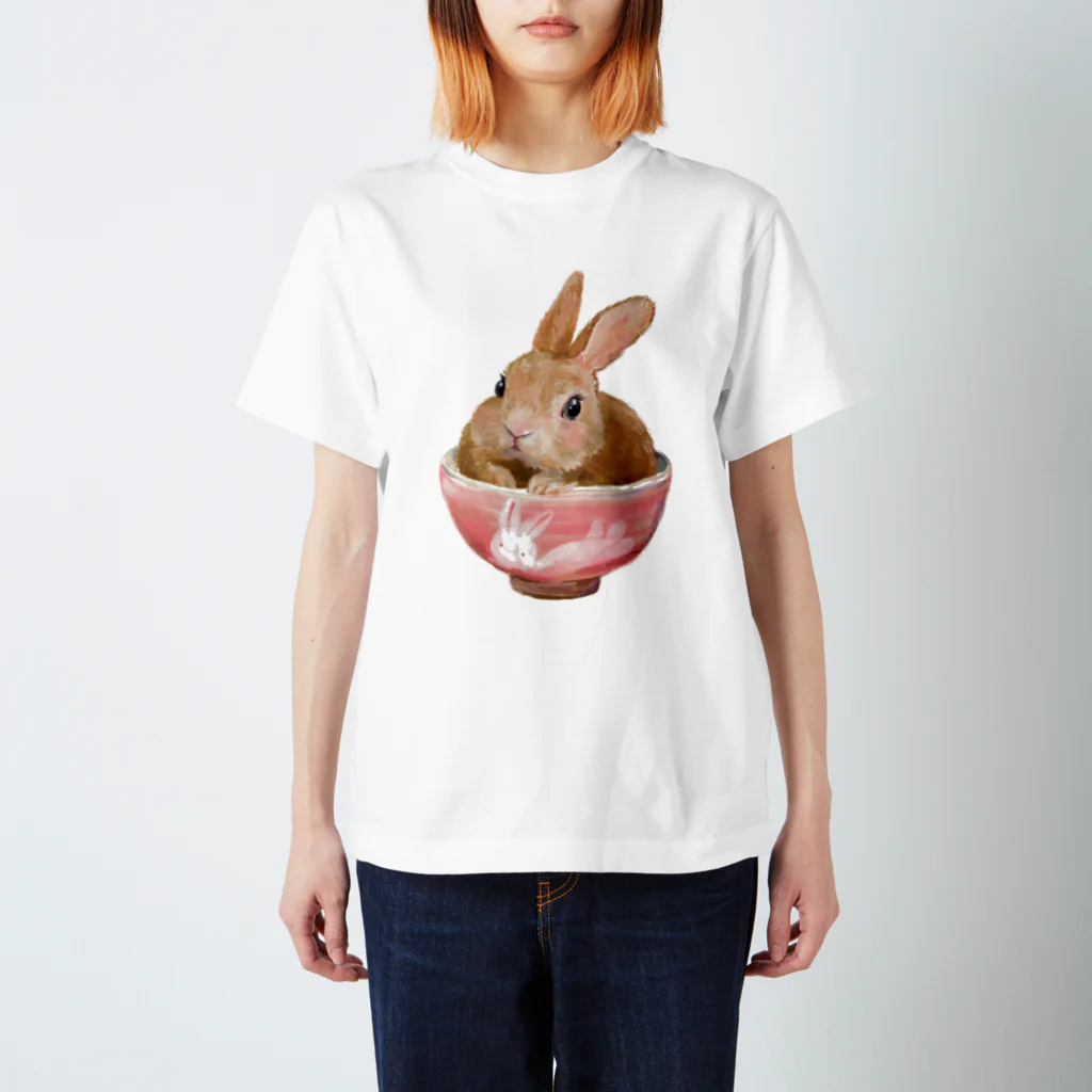 うさぎのうみちゃんねるショップのPets for You作品〜お茶わんうみ（おとなVer.） Regular Fit T-Shirt