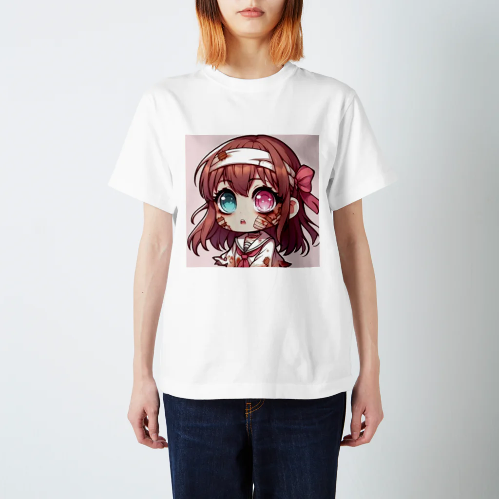 saitou1x4のホラー　ゾンビ１１ スタンダードTシャツ