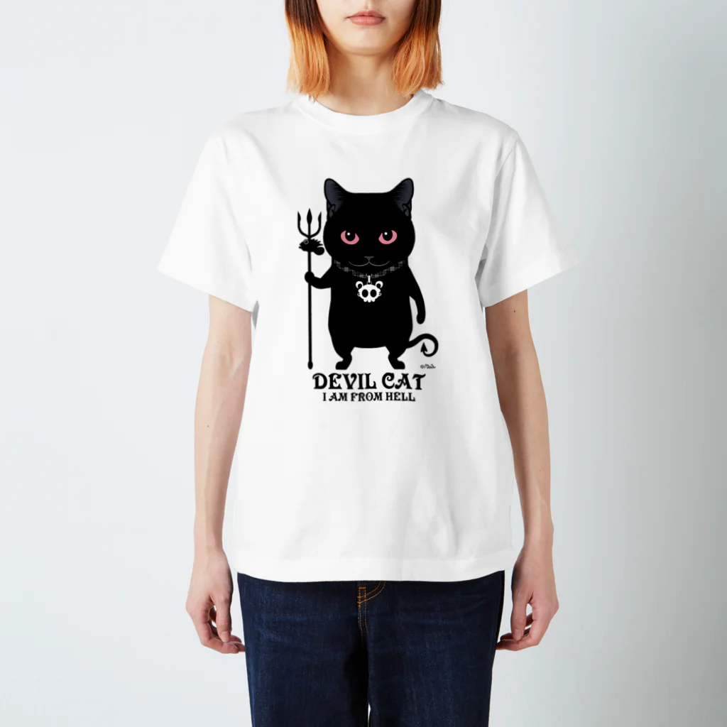 Moju（モジュー）の悪魔猫 Regular Fit T-Shirt