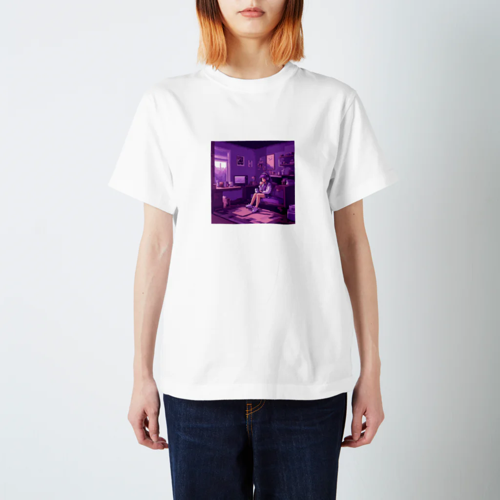 cryuのドット絵ピクセル少女 スタンダードTシャツ