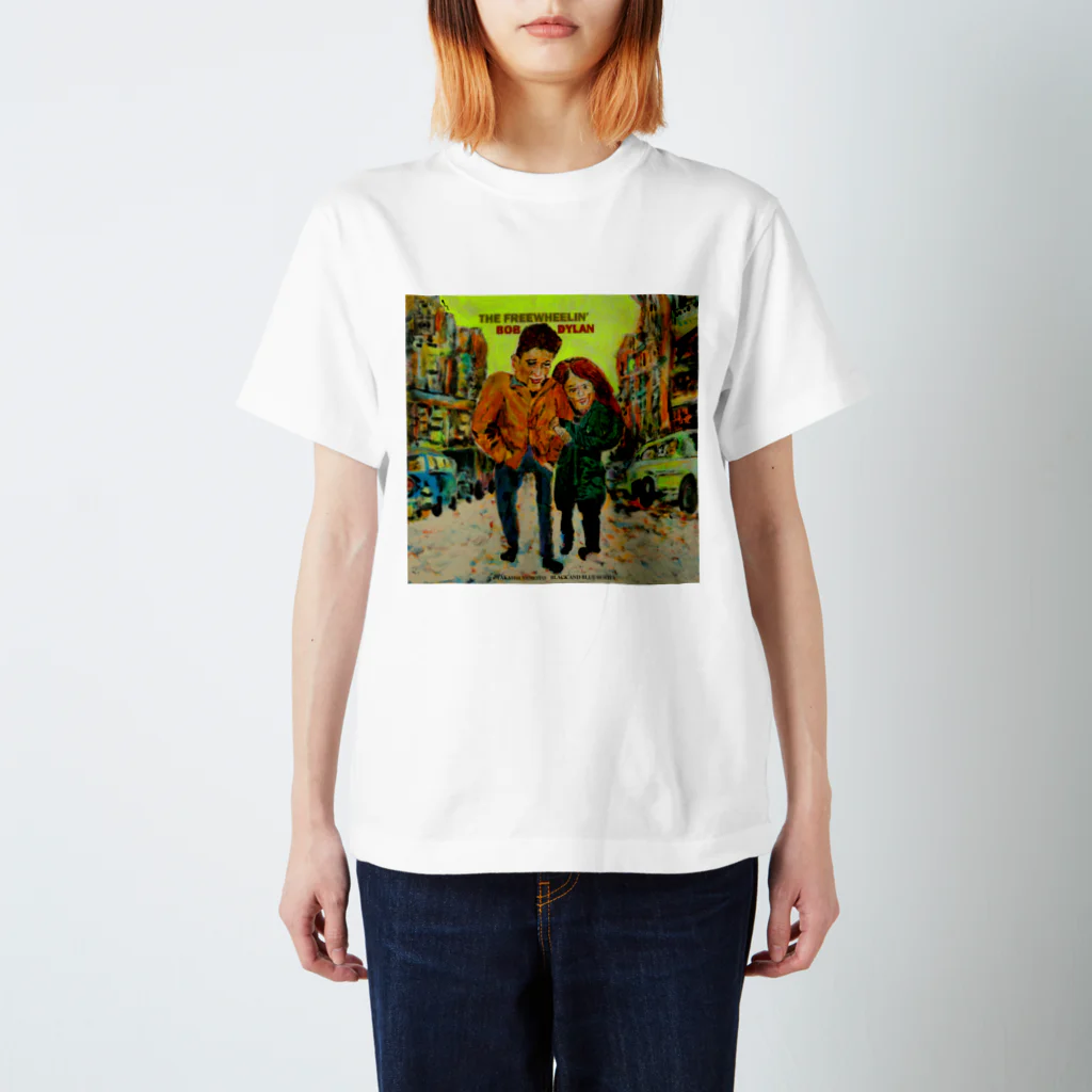 根本敬小売店（SUZURI店）のBOB DYLAN The Freewheelin スタンダードTシャツ