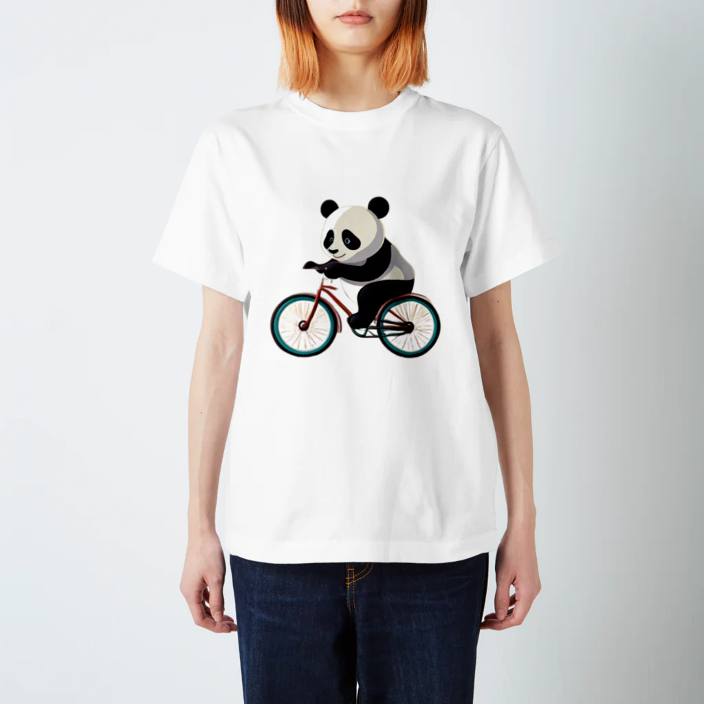 〜たけしゃんのお店〜の自転車に乗るパンダ⑤ Regular Fit T-Shirt