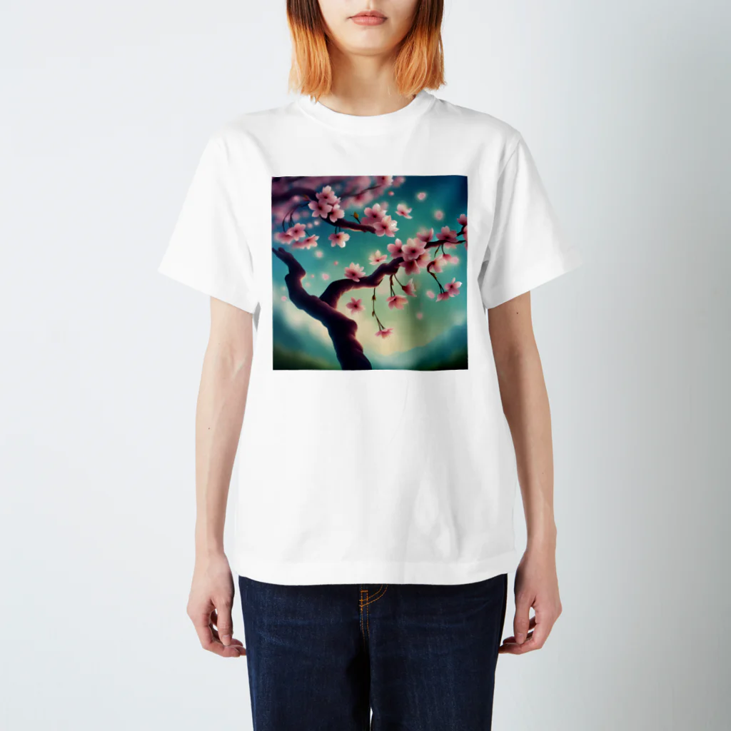 ほっと一息の春桜 Regular Fit T-Shirt