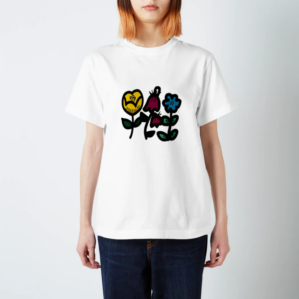 すわんちゃんの花 Regular Fit T-Shirt