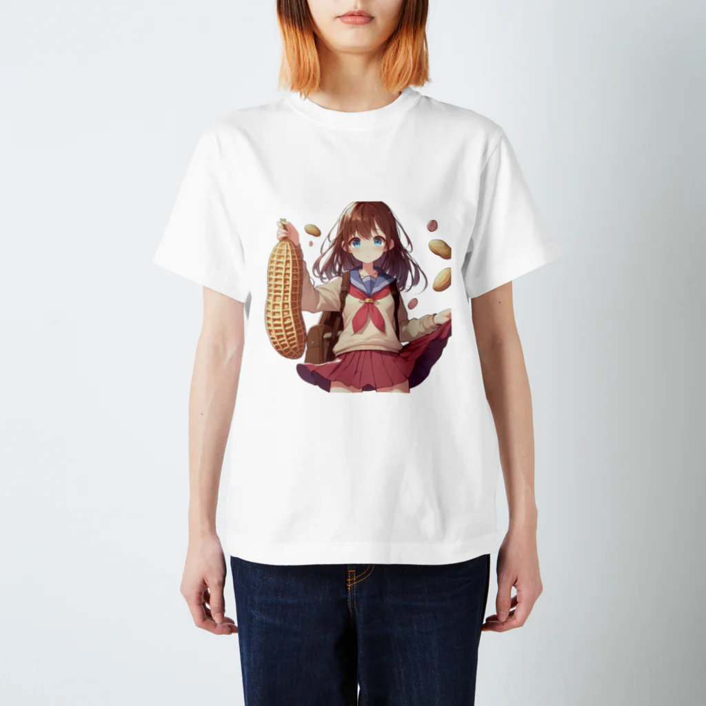 Sawadadaのピーナッツ女子 Regular Fit T-Shirt