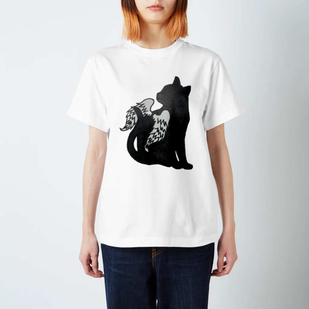 Capricious Catsの翼猫 Regular Fit T-Shirt