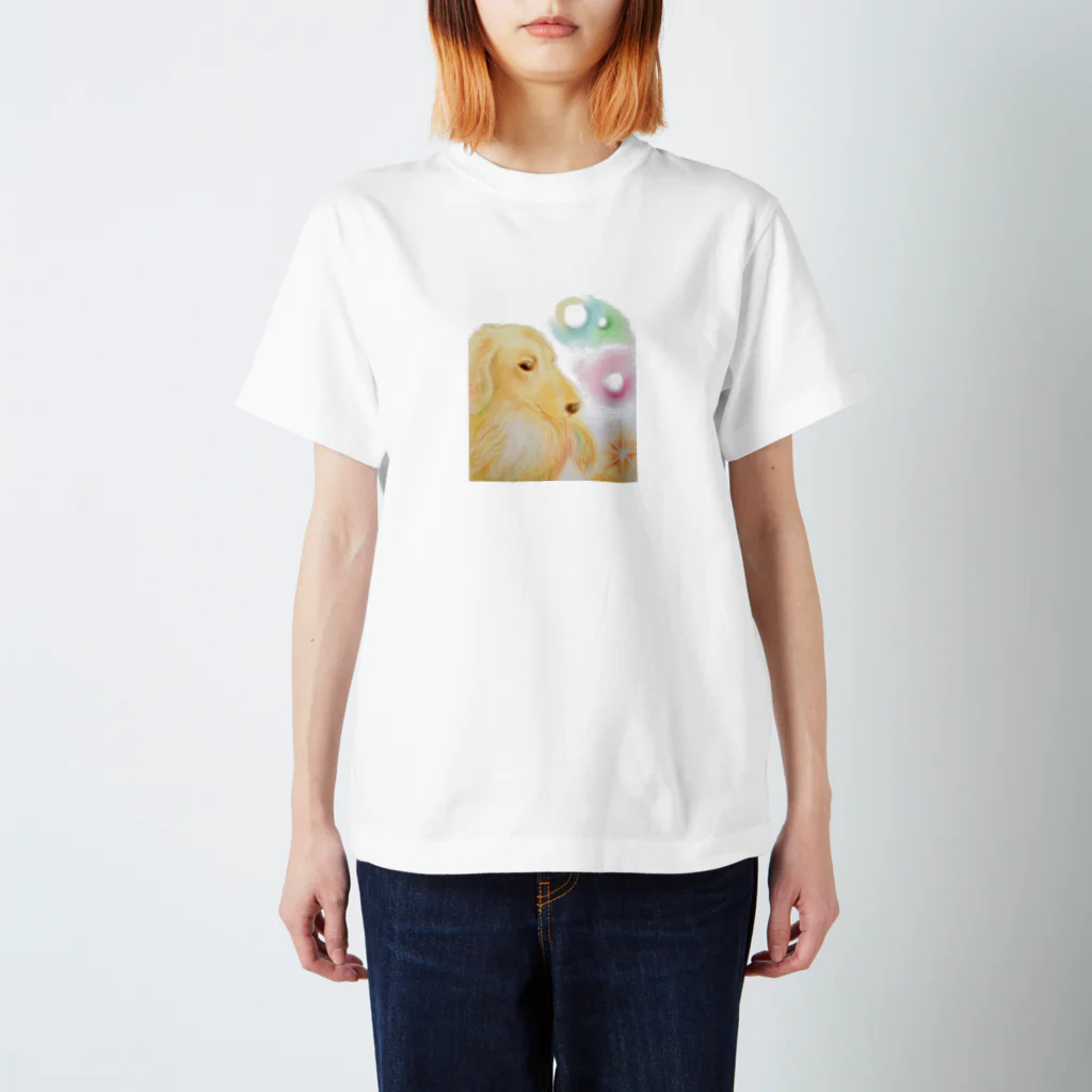 いきもの集まれ^_^のパステルダックスくん Regular Fit T-Shirt