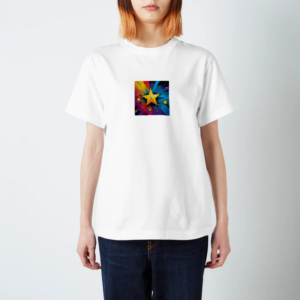 MOCHIDUKI商店のアメコミ風スター Regular Fit T-Shirt