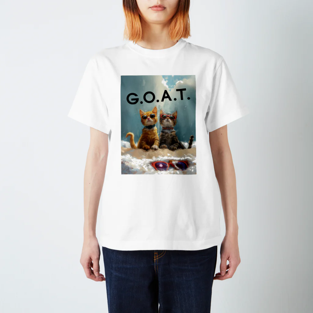 G.O.A.T.designの2匹のキュートな猫 スタンダードTシャツ