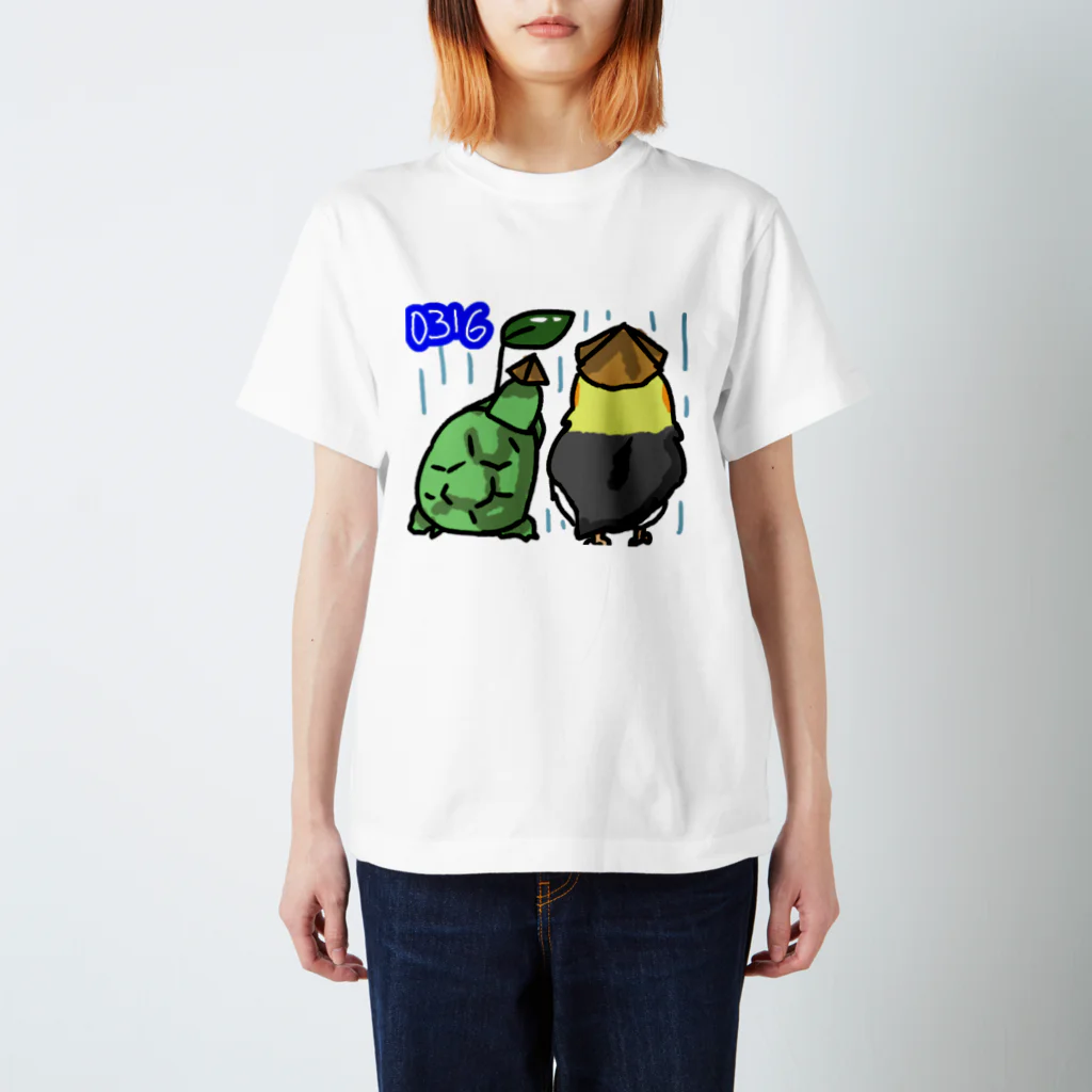 🐥ゆる(いイラストで生き物を)愛(でたい)の今日という日のためのTシャツ(3/16) スタンダードTシャツ