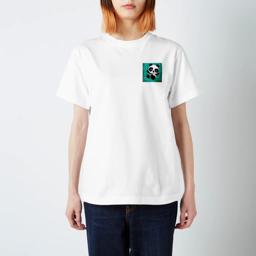 Smile Pop Artの水中パンダ Regular Fit T-Shirt