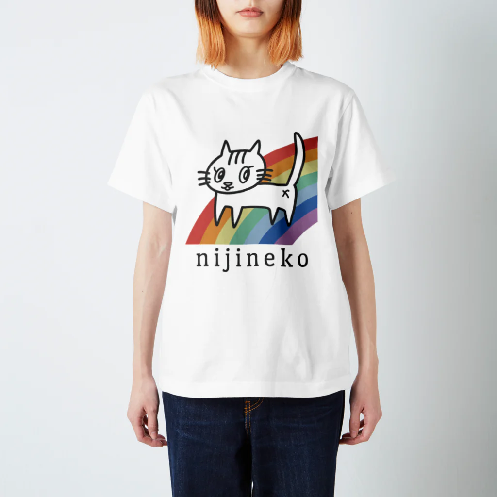 nijinekoのnijineko🌈 スタンダードTシャツ