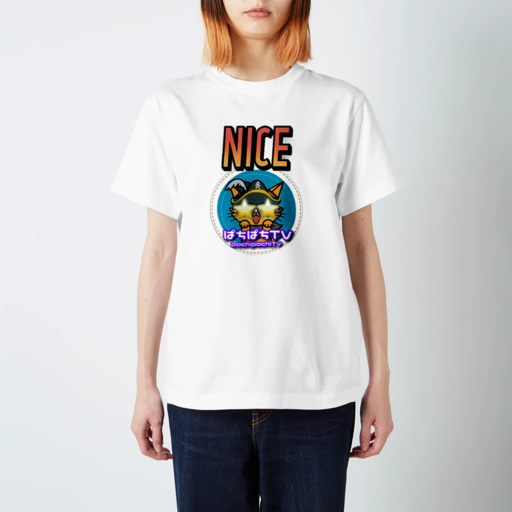 ぱちぱちTV公式ショップのぱちぱちTV（NICE） スタンダードTシャツ