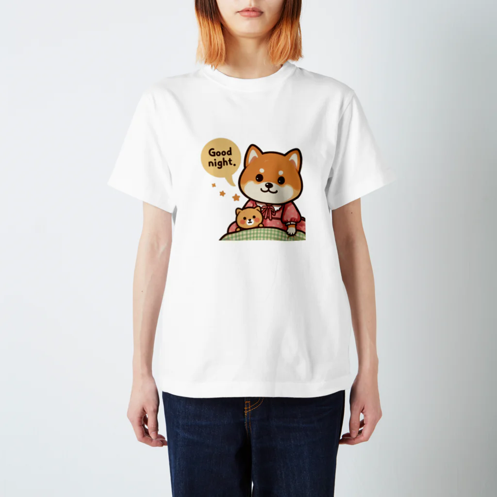 メアリーの今夜は可愛い柴犬スタンプで癒しの時間 Regular Fit T-Shirt