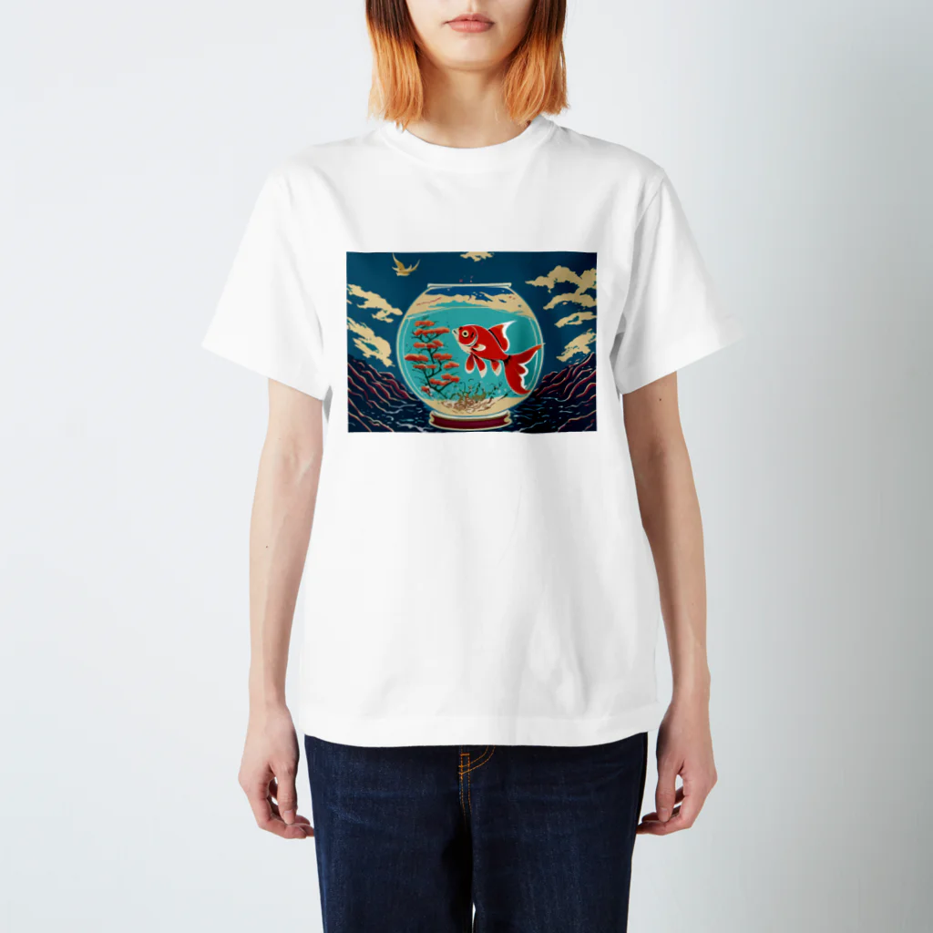 AI-factoryの金魚鉢 スタンダードTシャツ