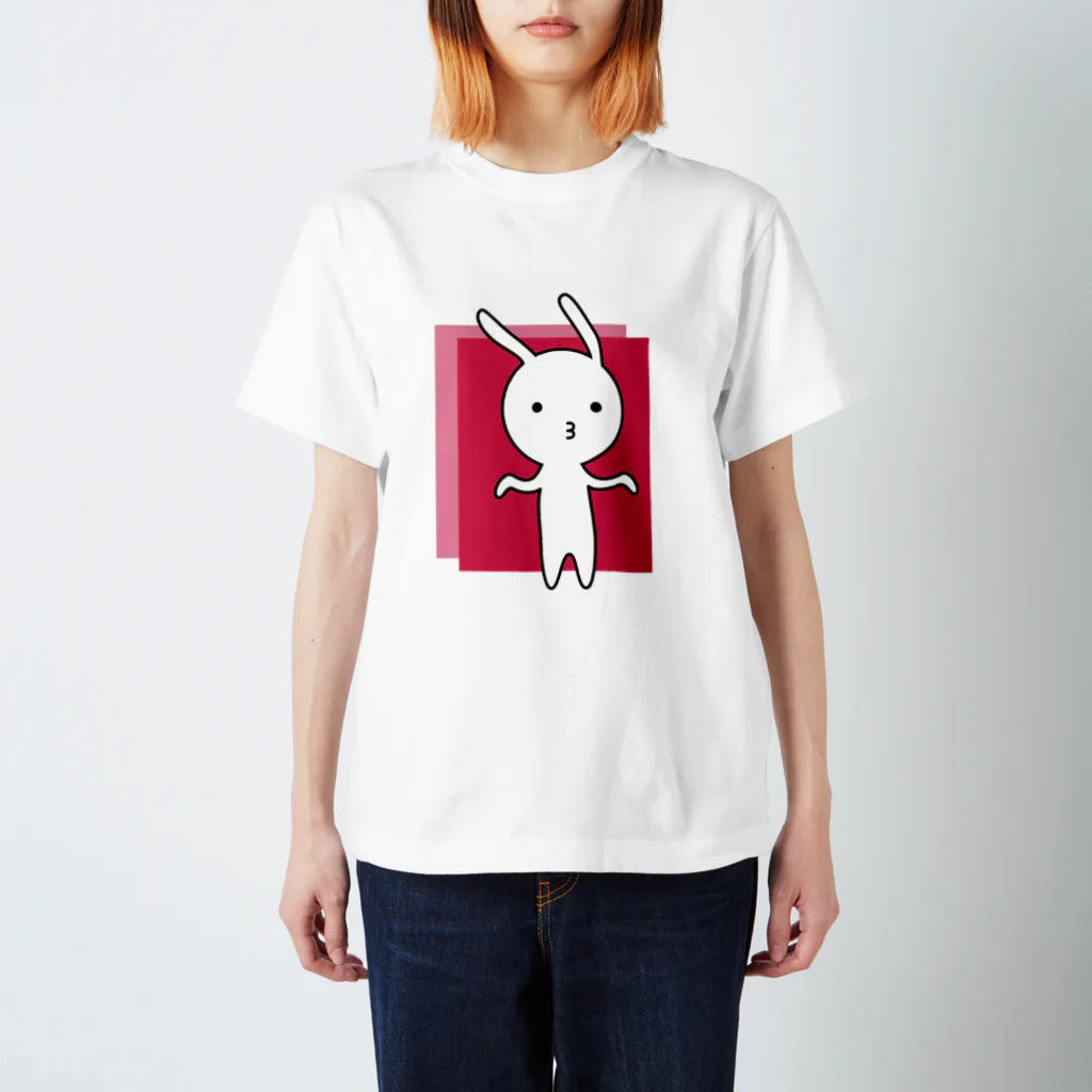 yumikanの素うさぎ ーとぼけ顔ー スタンダードTシャツ