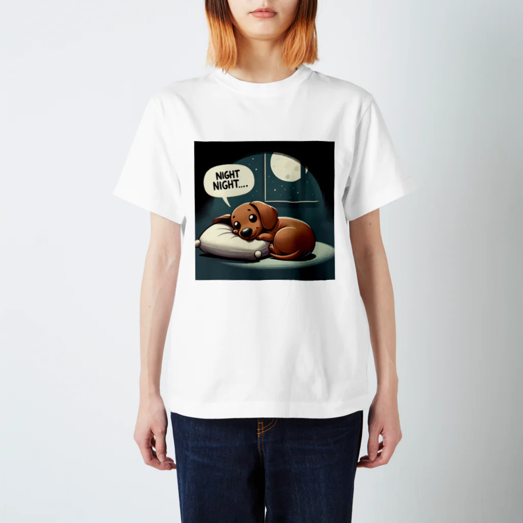 keikei5のかわいいダックスフンドが深い眠り Regular Fit T-Shirt