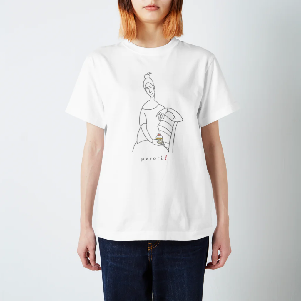 ビールとアート TM-3 Designの名画 × スイーツ（モディリアーニ） Regular Fit T-Shirt