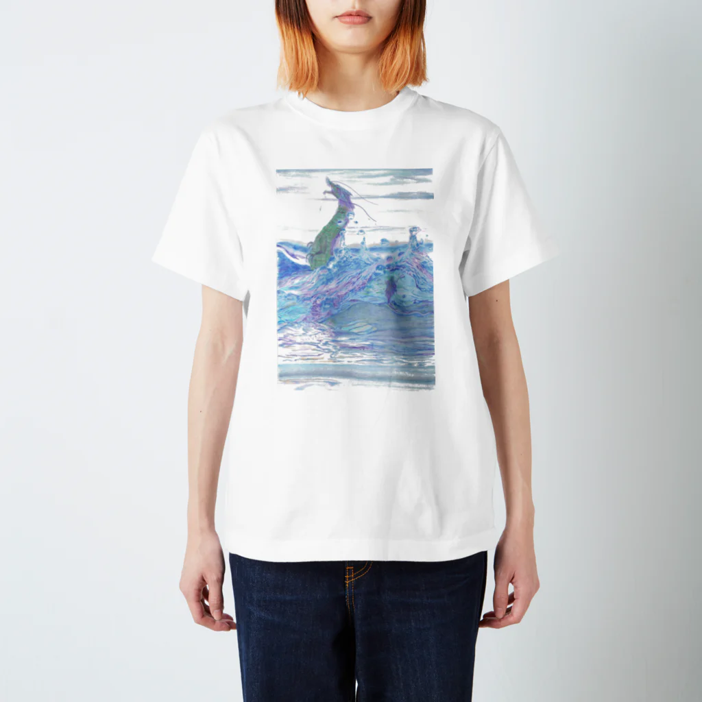 Daria tanakaの龍神&水 Regular Fit T-Shirt