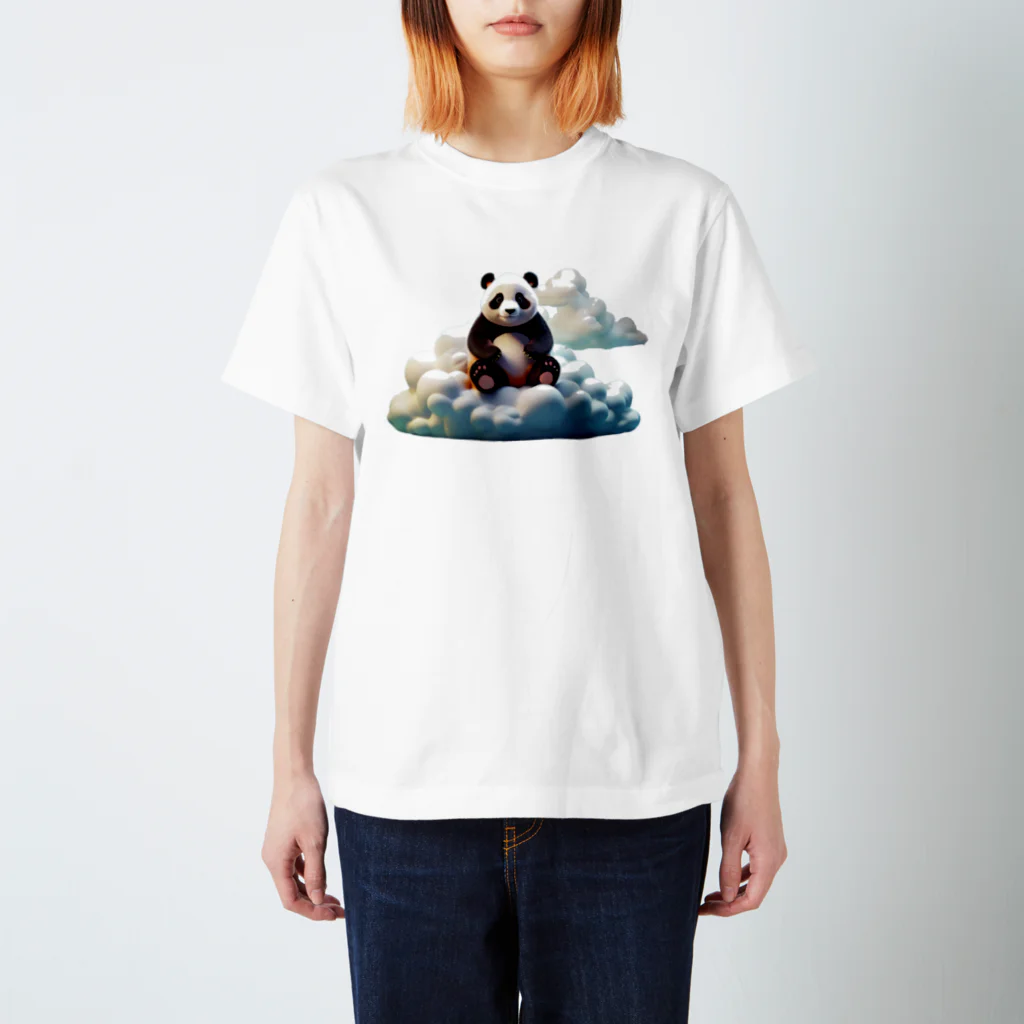 〜たけしゃんのお店〜の雲に乗るパンダ⑤ スタンダードTシャツ