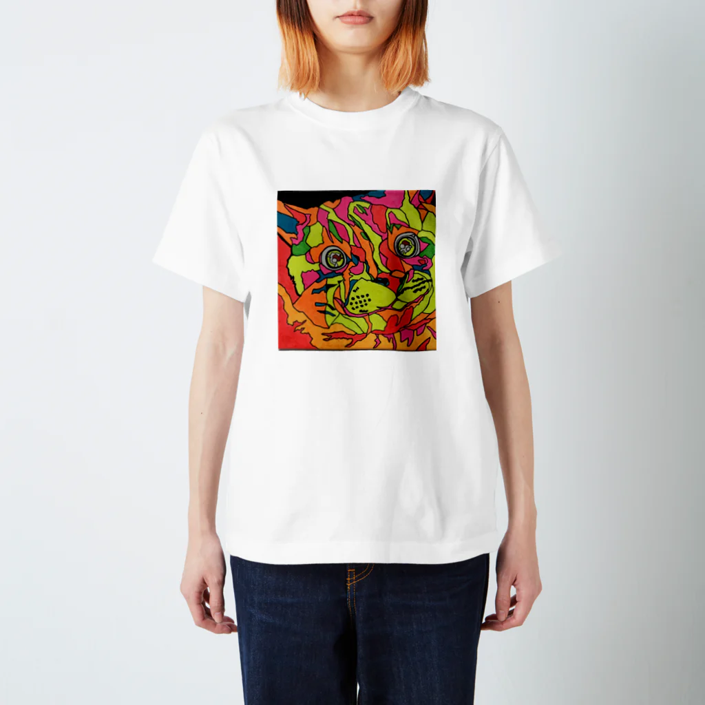 動物絵 Jamanakocic storeのシャッツカラフルアイテム Regular Fit T-Shirt