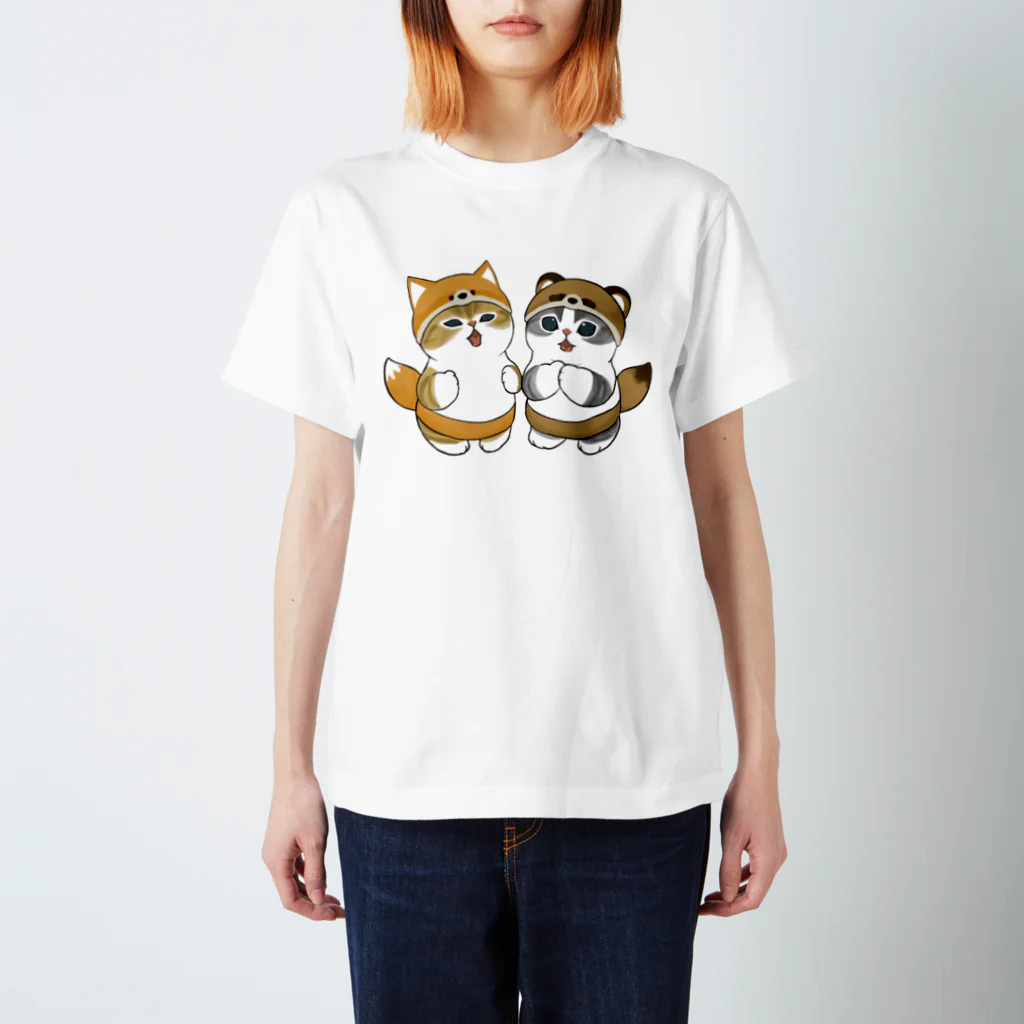 mofusandのきつねにゃん＆たぬきにゃん Regular Fit T-Shirt