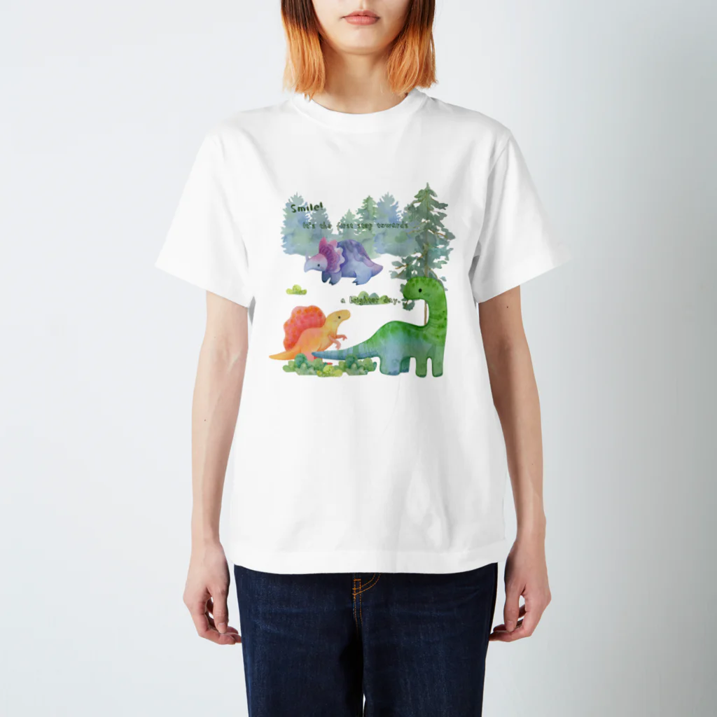 eska_cのSmile_恐竜 スタンダードTシャツ