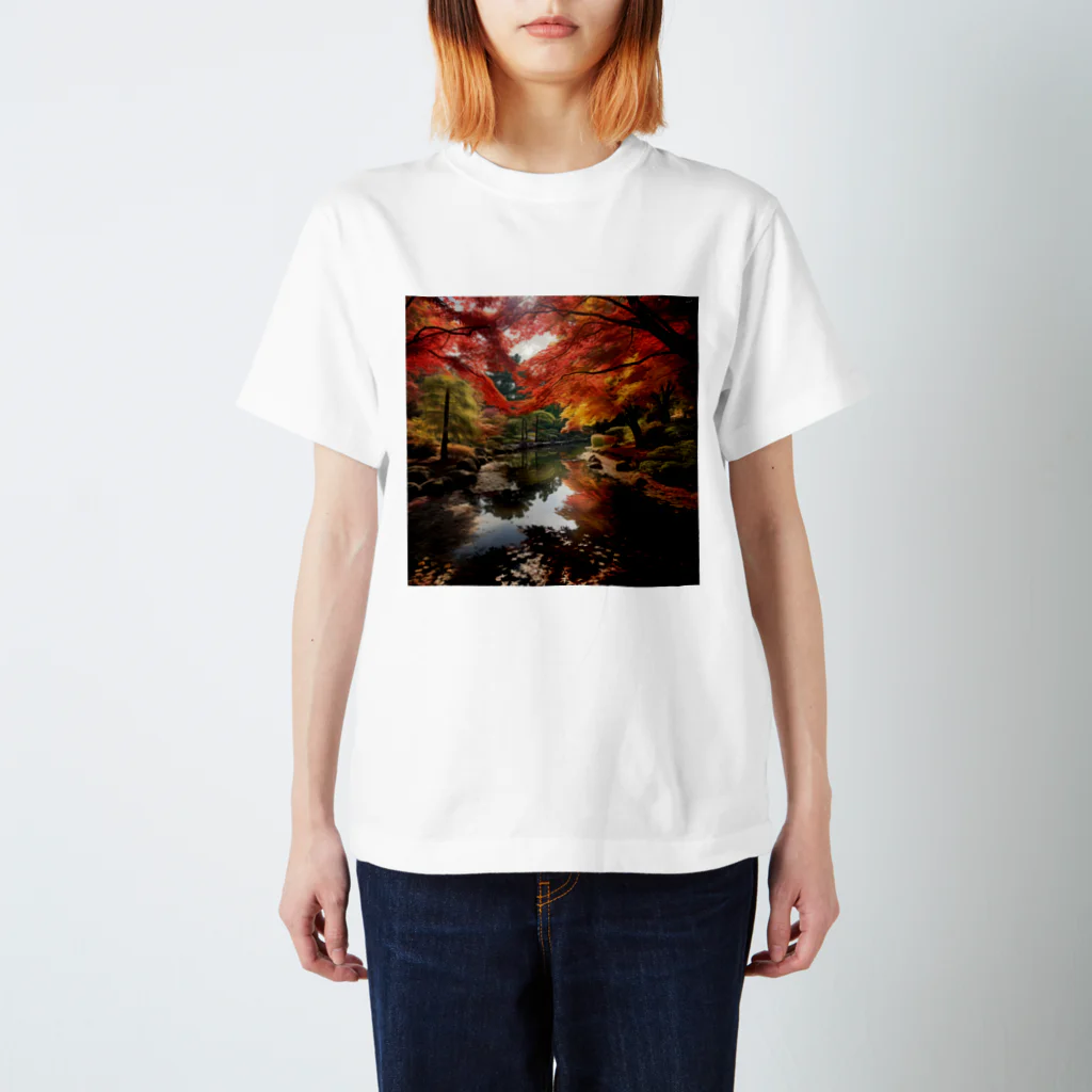 AQUAMETAVERSEの紅葉　なでしこ1478 スタンダードTシャツ